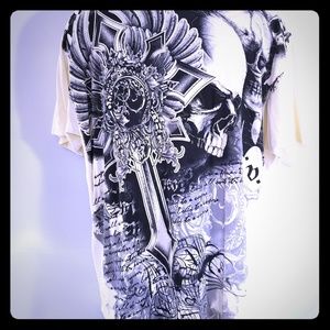 Black label skull shirt this is a sick shirt